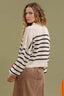 Mock Neck Ribbed Sweater - Khaki