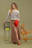 Mock Neck Ribbed Sweater - Khaki