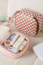 Checkered Cosmetic Makeup Travel Case