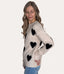 Hearts Crew Neck Soft Sweater - Taupe