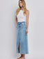 Claudia Criss Cross Midi Denim Skirt