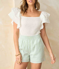 Phoenix Checkered Shorts - Mint