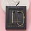 Secret Box Gold Dipped Cz Open Oval Hoop Earrings: GD