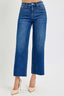 Aria Tummy Control High Rise Wide Crop Jeans