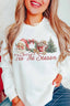 Tis The Season Oversized Sweatshirt - White