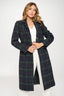 Plaid Wool Coat - Blue Multi