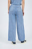 High Waist Wide Leg Washed Chambray Pants