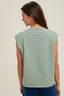 Textured Stripe Sweater Vest - D. Sage