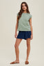 Textured Stripe Sweater Vest - D. Sage