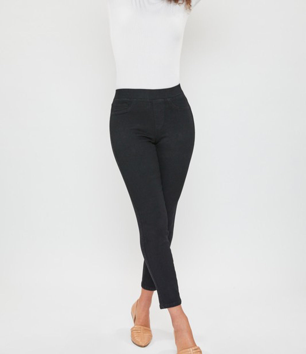 Petite High Rise Jegging - Black