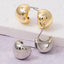Gold Dipped Spherical Hoop Earrings: GOLD