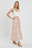 Casual Pull On Elastic Waist Tiered Maxi Skirt