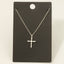 Gold Dipped Dainty Cz Cross Pendant Necklace: GOLD
