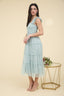 Polka Dot Chiffon Smocked Tiered Midi Dress