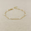 18k Gold Filled Pearl Bead & Straw Bracelet
