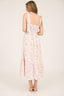 Floral Tie Strap Ruched Detail Maxi Dress