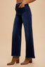 Stretch Front Two Pocket High Rise Flare Jean