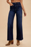 Stretch Front Two Pocket High Rise Flare Jean
