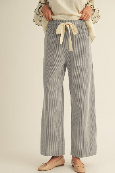 Elastic Pocket String Relaxed Pants