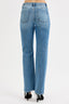 Tina Tummy Control High Rise Wide Leg Raw Cut Hem Jeans