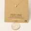 Gold Dipped Mini Cz Pendant Necklace: S