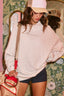 Oversized Mock Neck Tunic Sweatshirt