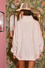Oversized Mock Neck Tunic Sweatshirt
