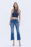 Hannah Distressed Hem Kick Flare Jean