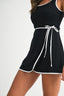 Scuba Terry Sleeveless Wrap Style Romper