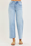 Wrenley Tummy Control High Rise Crop Wide Leg Jeans
