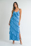 Asymetrical Tiered Ruffled Maxi Dress