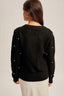 Pearl Detailed Sweater: Black