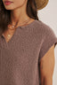 Slub Sweater Top In A Relaxed Fit: Mocha Mousse