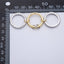 14K Gold Filled Micro Paved CZ Interlock Stacked Mixed Metal Ring