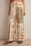 Patchwork Floral Wide-Leg Pants