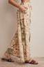 Patchwork Floral Wide-Leg Pants