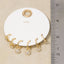 Cz Bezel Drop Charm Hoop Earring Set: GCL