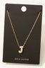Gold Dipped Cz Pave Bubble Letter Pendant Necklace: J