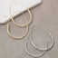 Large Teardrop Shape Hoop Earrings: G