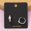 Baguette Cz Huggie Hoop Earrings: S