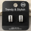 Double Row Cz Split Huggie Earrings: G