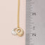 Gold Interlocking Ring Charm Pendant Necklace: TT
