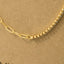 Gold Dipped Cz Chain Link Necklace: G