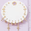 Ten Piece Assorted Cz Cross Earrings Set: GMT