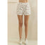 Cozy Holiday Print Lounge Shorts: White Combo