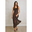 Polka Dot Pull On Maxi Skirt: CHOCOLATE CREAM