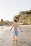 Light Blue Gingham Swim Shorts