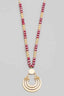 Circle Multi Bead Long Necklace