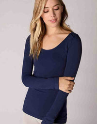 Long Sleeve Scoop Neck Top