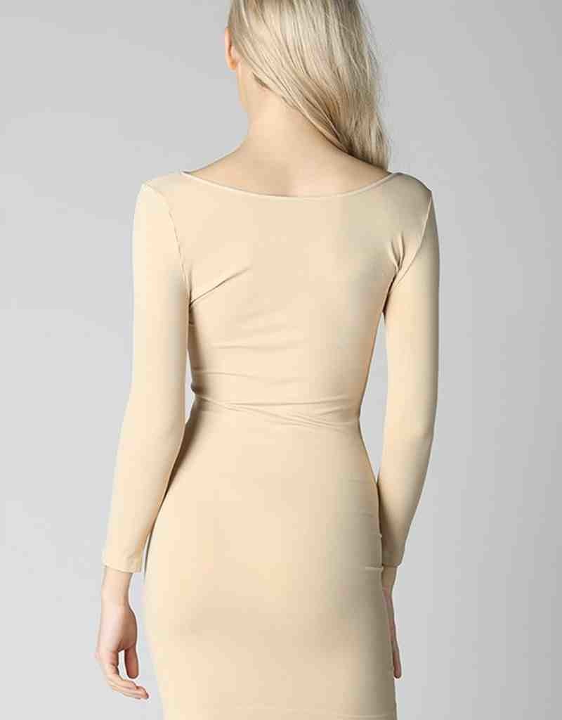 3/4 Sleeve Scoop Neck Dress